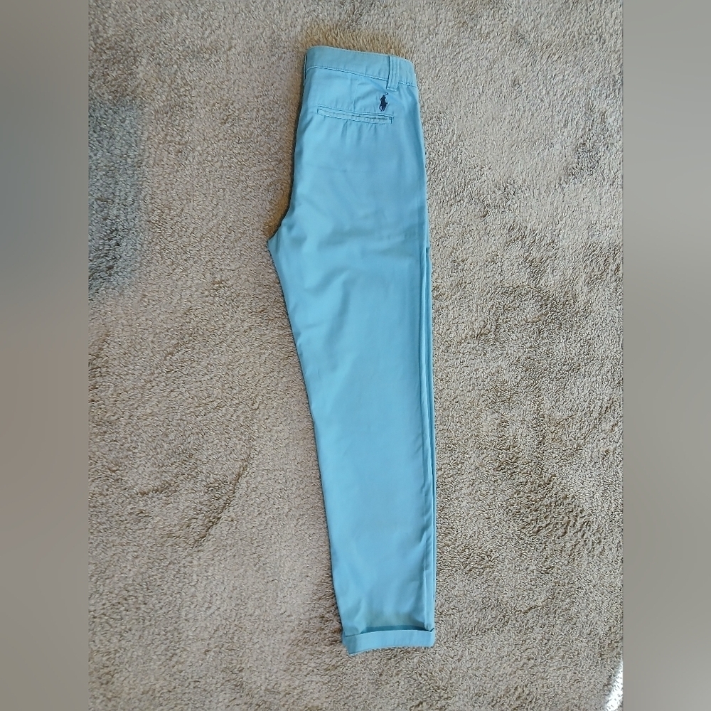 Ralph Lauren Polo Blue Teal Cotton Straight Leg Chino Pants Size 2 - Picture 4 of 9